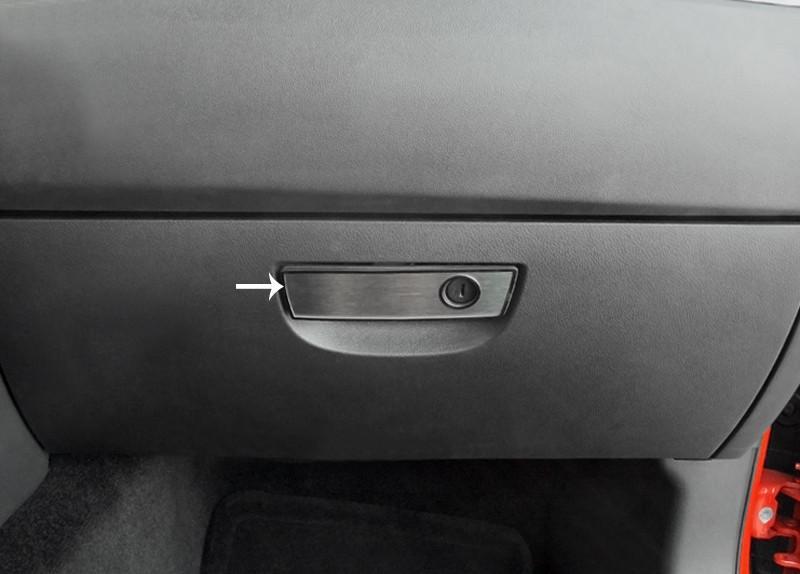 Stainless Glove Box Trim 08-14 Challenger,Charger,Magnum,300 - Click Image to Close